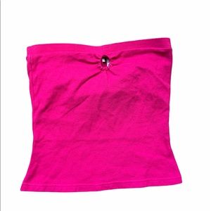 ✶ ✶ Y2K HOT PINK KEY HOLE TUBE TOP ✶ ✶
